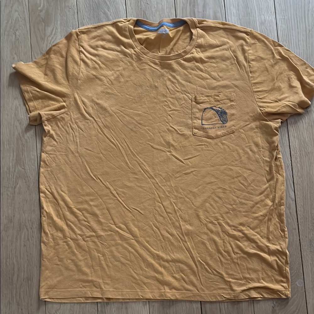Old Navy Taco Tuesday Vibes Mustard Orange T-Shirt